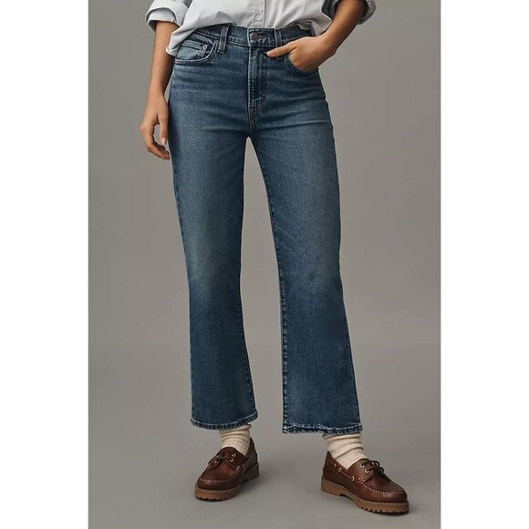 Edwin Jeans Womens 29 Blue Bree Stovepipe Crop Alderson Straight Leg High Rise - Picture 1 of 13